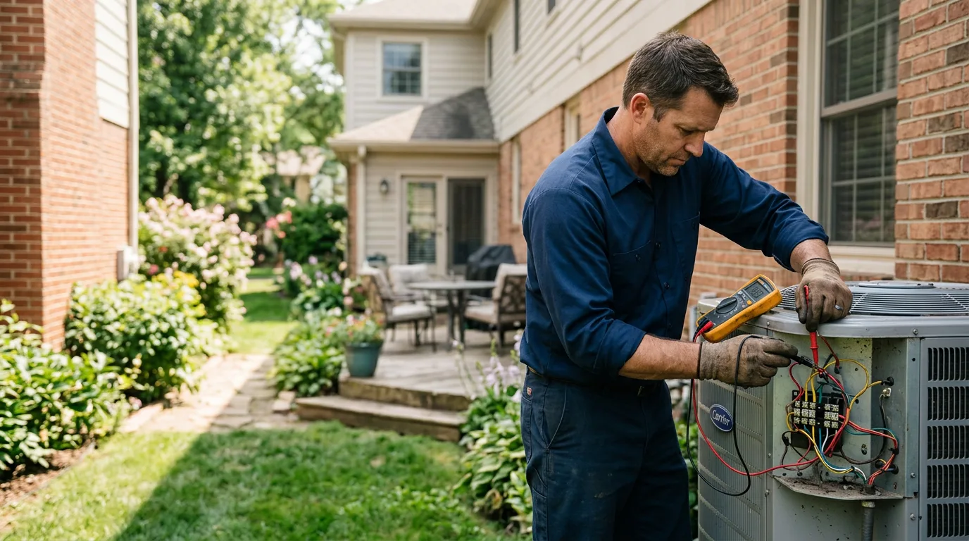 HVAC technician working near Ashley Falls, MA